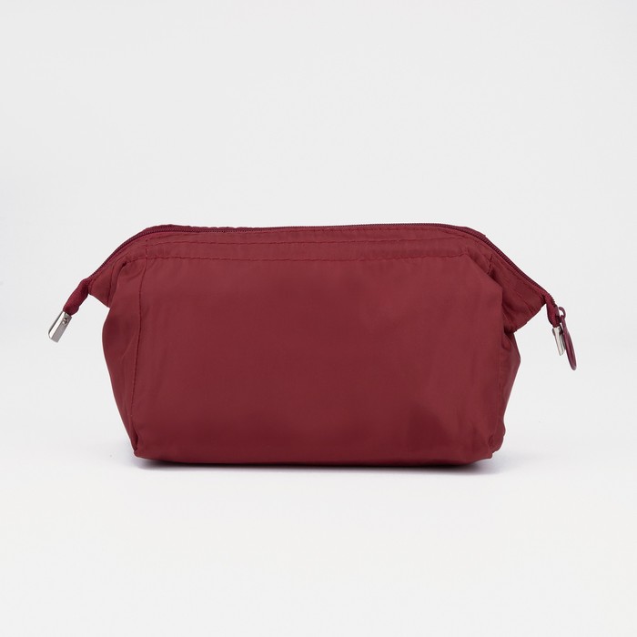 фото Косметичка на молнии, цвет бордовый