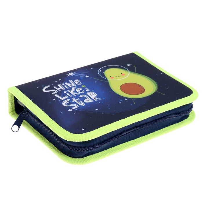 фото Пенал 1 секция, 140 х 200 х 40 мм, 2 откидные планки, тканевый, оникс, пкт 09-20 "avostar"