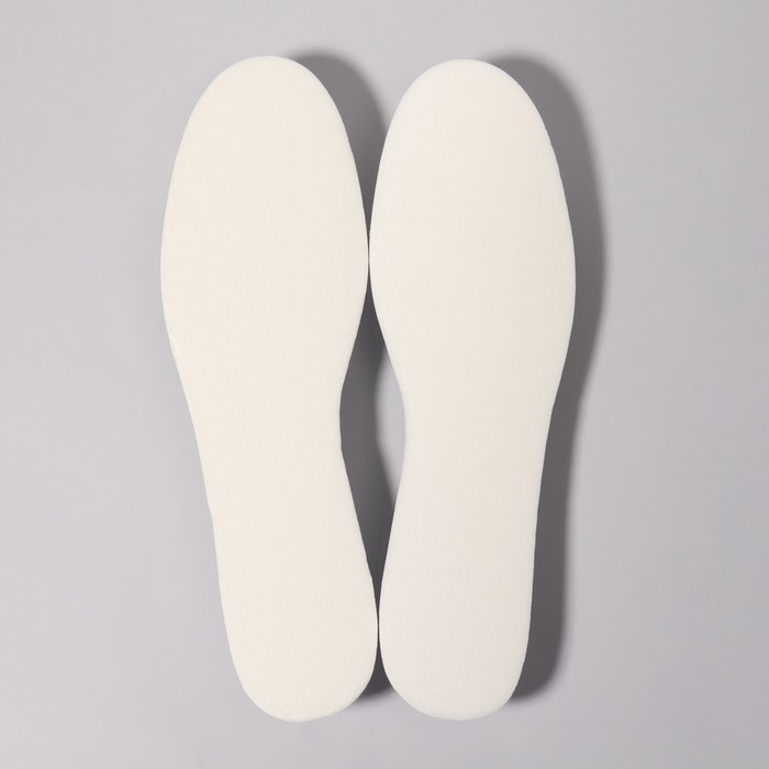 фото Стельки для обуви, утеплённые, фольгированные, с эластичной белой пеной, универсальные, 36-45р-р, 29,5 см, пара, цвет белый