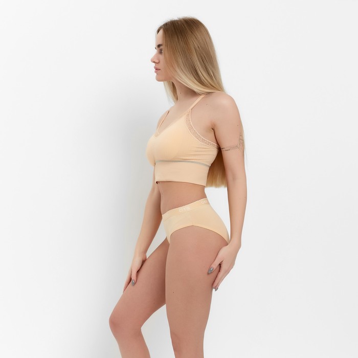 фото Топ женский, цвет бежевый, размер one size (42-48) white cotton