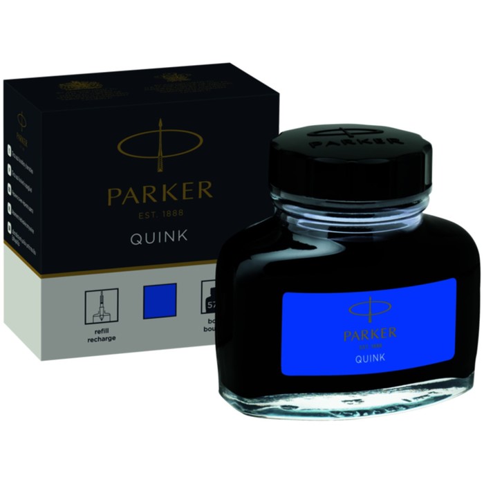 Чернила д/перьевой ручки Parker Bottle Quink, синие смыв, 57мл, флакон в подар/уп 1950377
Чернила д/перьевой ручки Parker Bottle Quink, синие смыв, 57мл, флакон в подар/уп 1950377