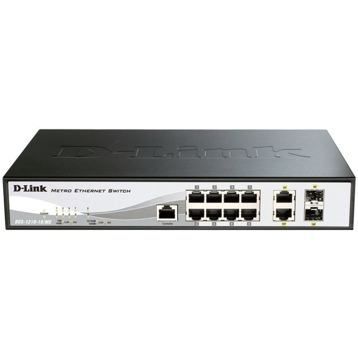 Коммутатор D-Link DGS-1210-10/ME DGS-1210-10/ME/B, управляемый, 8х10/100/1000BASE-T
Коммутатор D-Link DGS-1210-10/ME DGS-1210-10/ME/B, управляемый, 8х10/100/1000BASE-T