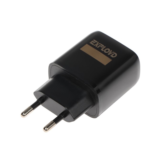 фото Сетевое зарядное устройство exployd ex-z-1377, usb type-c, 3а, 20вт, быстрая зарядка, черное