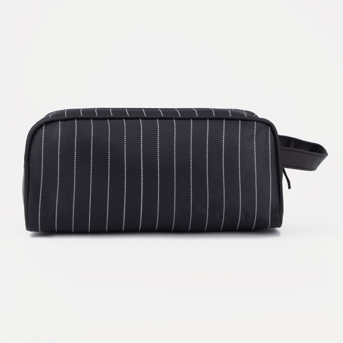 фото Косметичка на молнии, наружный карман, цвет чёрный