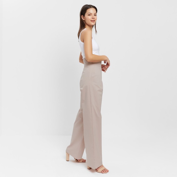 фото Брюки женские хлопковые minaku: enjoy цвет серо-розовый, р-р 48