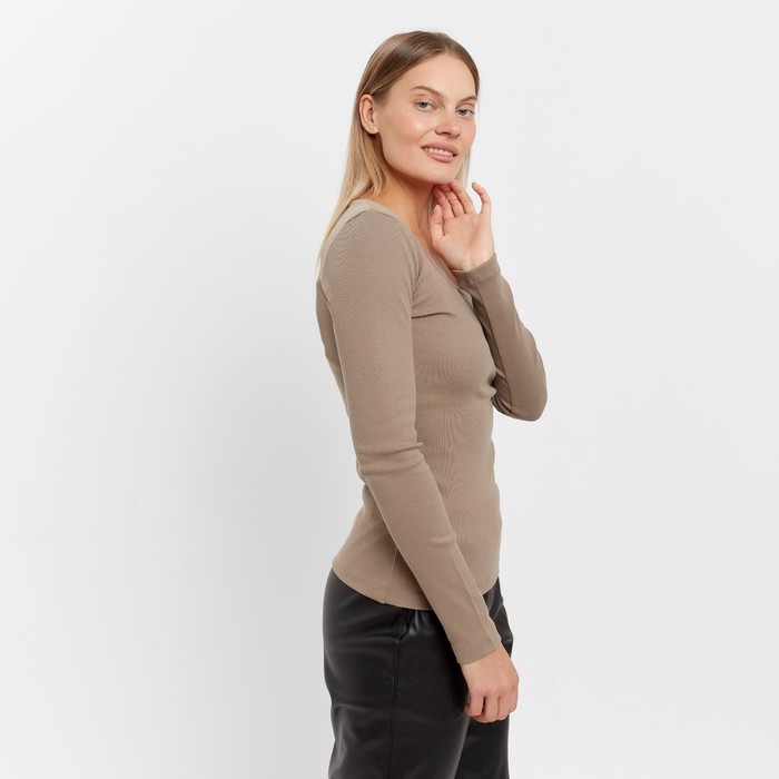 фото Лонгслив женский, цвет коричневый, размер m (44) little secret