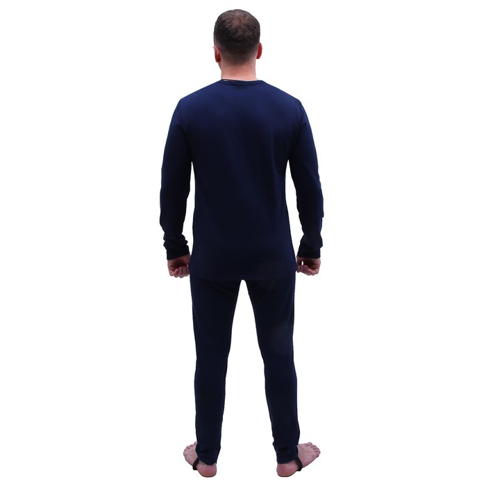фото Термобелье мужское, футер, хлопок, размер 48, рост 176, цвет синий