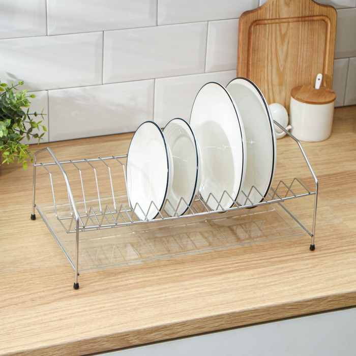 фото Сушилка для посуды с поддоном «мини», 37×22×15 см лесниково