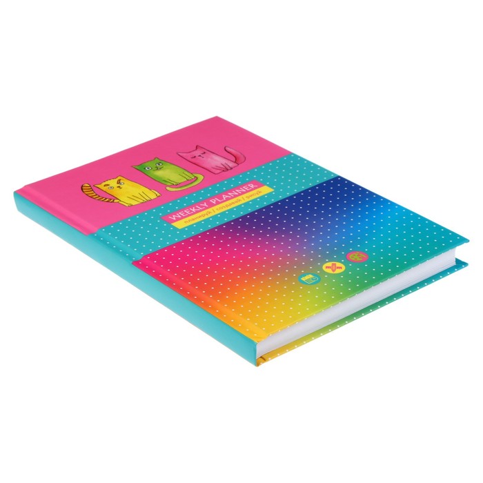 Записная книжка А5, 80 листов в точку "Яркие коты", твёрдая обложка, матовая ламинация, выборочный лак, блок офсет
Записная книжка А5, 80 листов в точку "Яркие коты", твёрдая обложка, матовая ламинация, выборочный лак, блок офсет