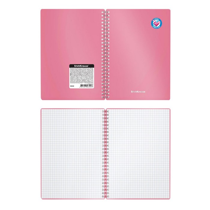 Тетрадь 80 листов в клетку на спирали ErichKrause Bubble Gum, с пластиковой обложкой, блок офсет, белизна 100%, ароматизированная, розовая
Тетрадь 80 листов в клетку на спирали ErichKrause Bubble Gum, с пластиковой обложкой, блок офсет, белизна 100%, ароматизированная, розовая