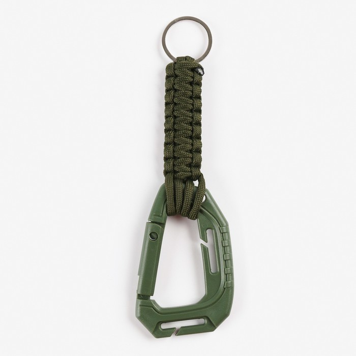 фото Подвеска туристическая, карабин с паракордом, 19 х 6см