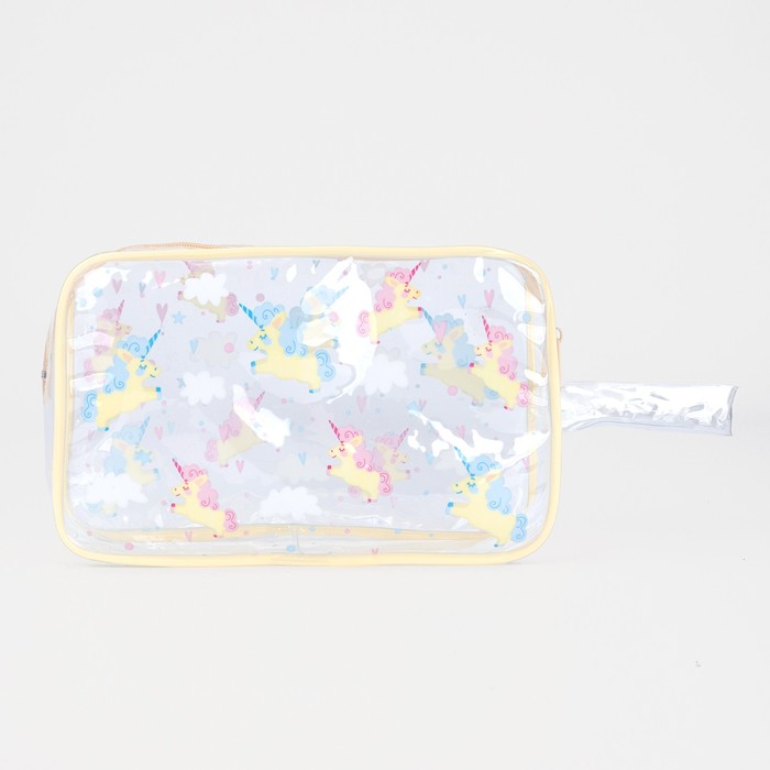 фото Косметичка на молнии, цвет бежевый