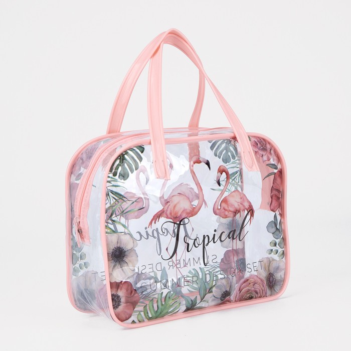 фото Косметичка на молнии, цвет розовый