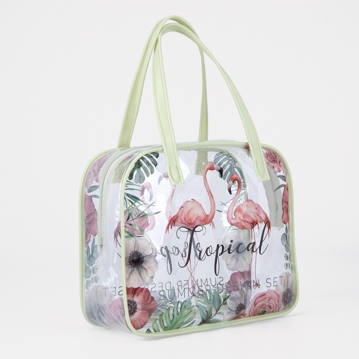 фото Косметичка на молнии, цвет зелёный