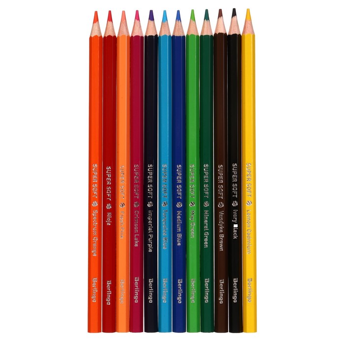 фото Карандаши 12 цветов "замки" berlingo