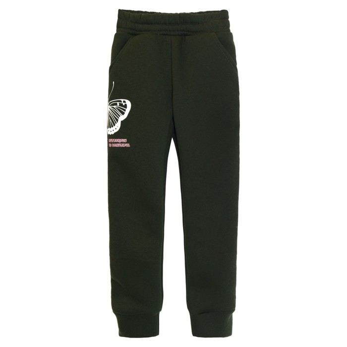 фото Брюки для девочки, рост 128 см, цвет хаки let's go