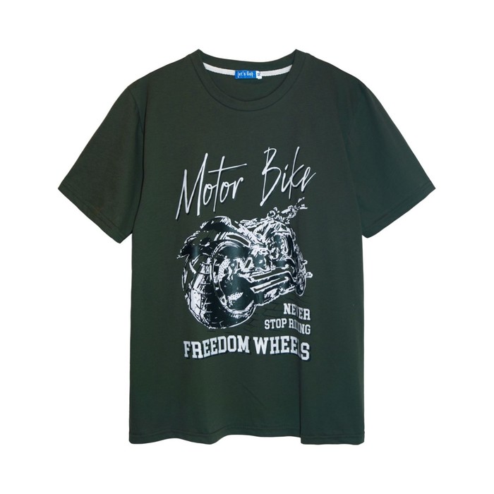 фото Футболка мужская, размер 48, цвет хаки let's go