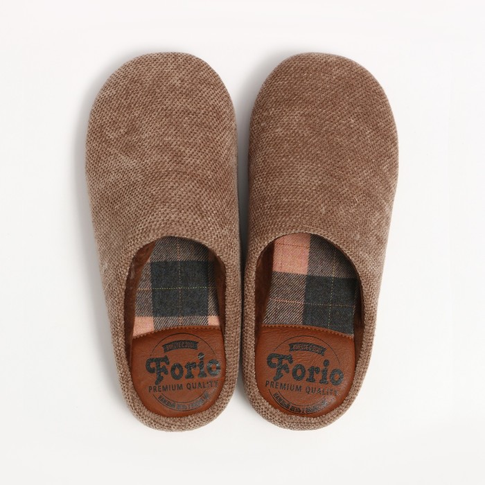 фото Тапочки мужские, цвет бежевый, размер 42 forio