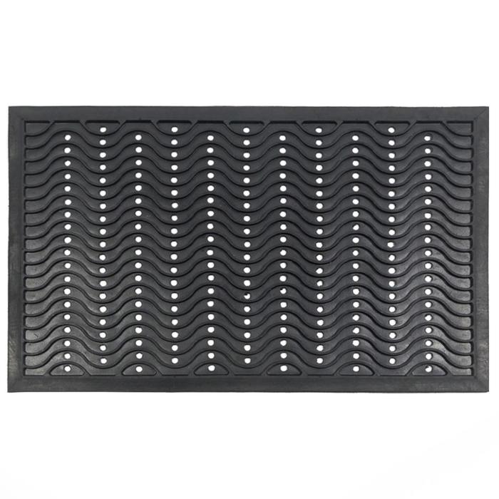 фото Коврик резиновый «волна», 50х80 см, цвет чёрный sunstep