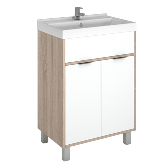 фото Тумба с раковиной "fest 60" prime дуб сонома без ящика домино