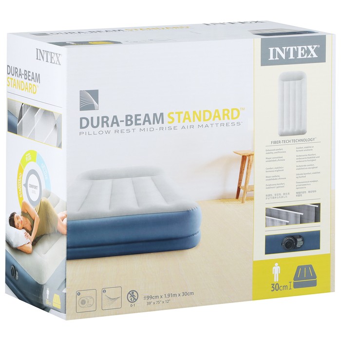 Кровать надувная PILLOW REST MID-RISE BED 99 х 191 х 30 см, с встр насосом 64116ND
Кровать надувная PILLOW REST MID-RISE BED 99 х 191 х 30 см, с встр насосом 64116ND
