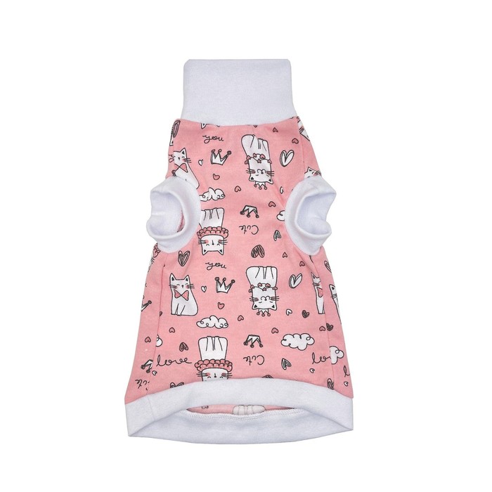 фото Водолазка для кошек "лямур", размер l (дс 32, ог 34-40, ош 21-26, от 44-48 см)