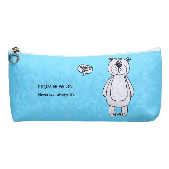 фото Пенал школьный на молнии микс зверушки calligrata