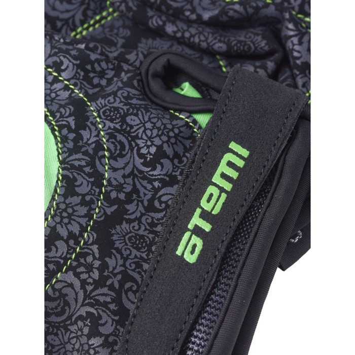 фото Перчатки для фитнеса atemi afg06gnl, черно-зеленые, размер l