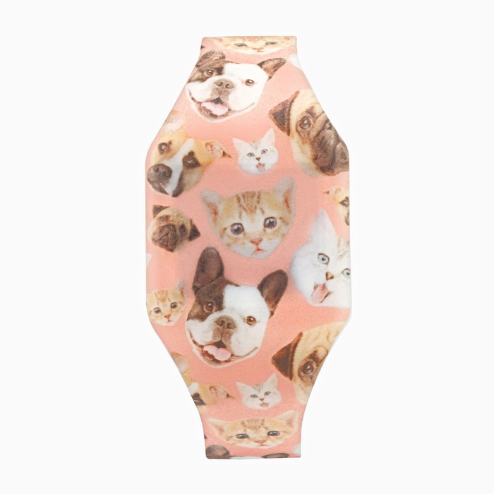 фото Часы наручные электронные, детские, "зверята", ремешок l-23.5 см