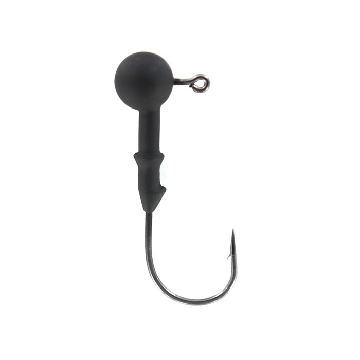 фото Джиг-головка tsuribito resin round, вольфрам-полимерная, крючок №2/0, вес 7.2 г, 2 шт., черный матов