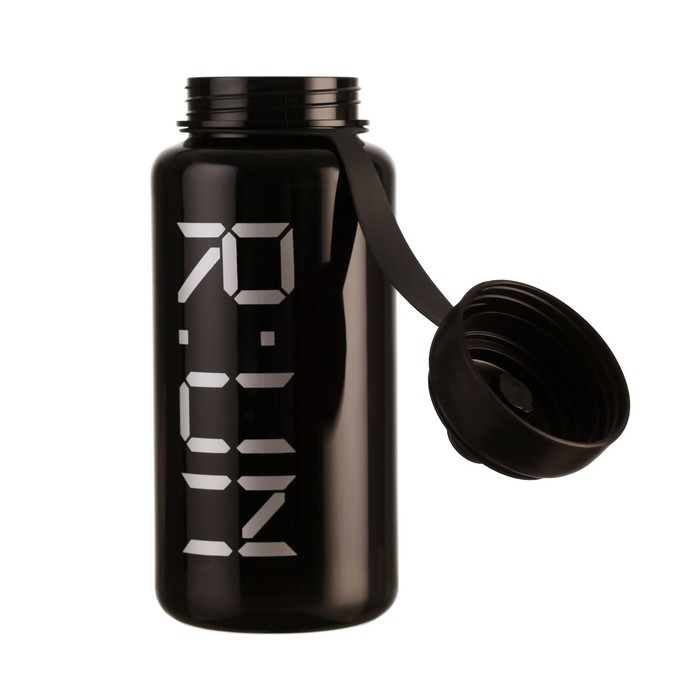 фото Бутылка для воды, 1.2 л, run, черная