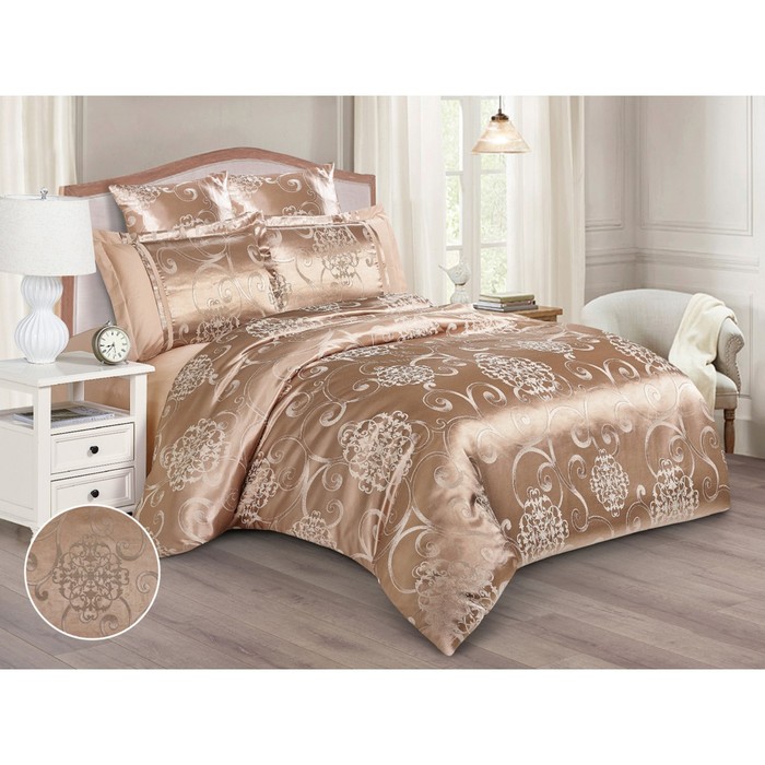 Постельное бельё 2 сп Satin Jacquard, размер 220х240 см, 180х215 см, 50х70 см - 2 шт, 70х70 см - 2 шт
Постельное бельё 2 сп Satin Jacquard, размер 220х240 см, 180х215 см, 50х70 см - 2 шт, 70х70 см - 2 шт