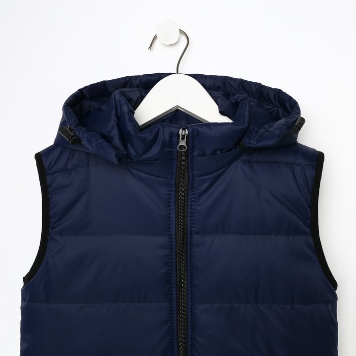 фото Жилет для мальчика, цвет тёмно-синий, рост 104 см текстильторг