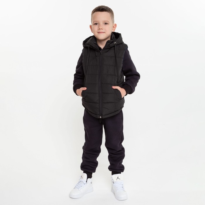 фото Жилет детский, цвет чёрный, рост 140 см текстильторг