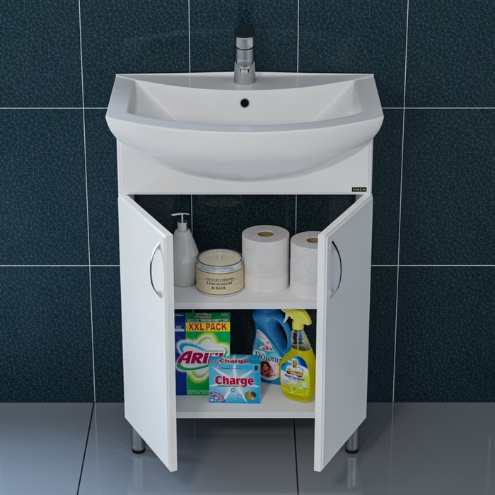 фото Тумба "грация-60" с раковиной "грация 60" санта