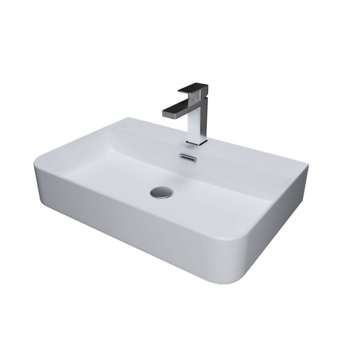 фото Раковина grossman gr-3036, прямоугольная, 600 х 420 мм, белый