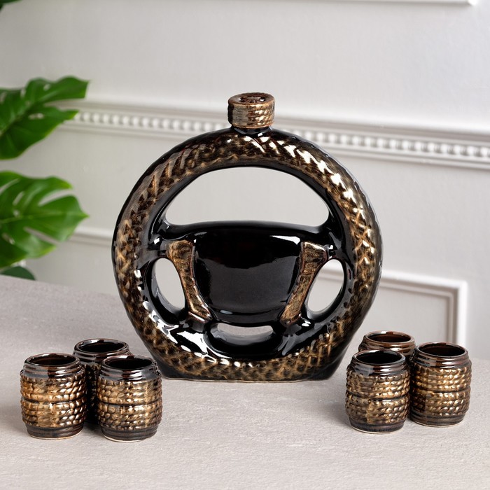 Набор для напитков "Руль", 7 предметов, бронза, 1.2/0.08 л
Набор для напитков "Руль", 7 предметов, бронза, 1.2/0.08 л