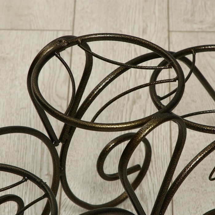 фото Подставка для цветов, напольная, на 5 горшков, d = 14 см, бронзовая, «кружево»