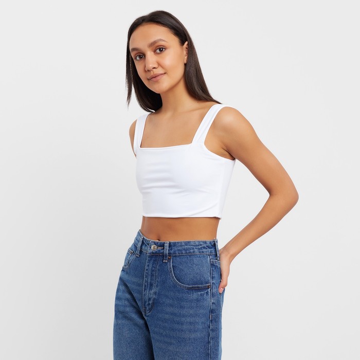 фото Топ женский minaku: basic line цвет белый, р-р 42