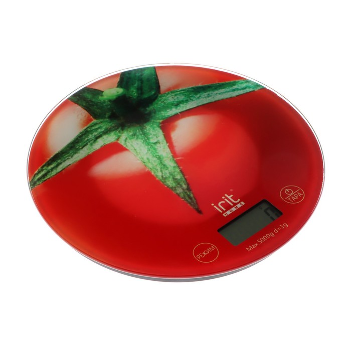 фото Весы кухонные irit ir-7238, электронные, до 5 кг, рисунок "помидор"
