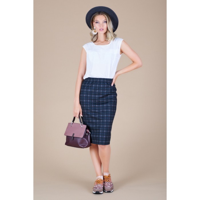 фото Юбка женская, размер 42, цвет синий eliseeva olesya