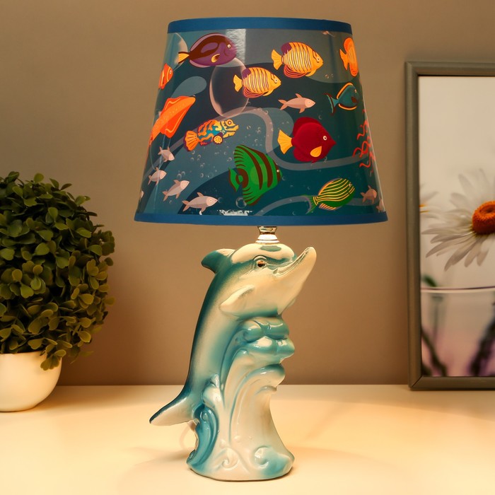 фото Настольная лампа "подводный мир" е14 15вт 20х20х35 см risalux