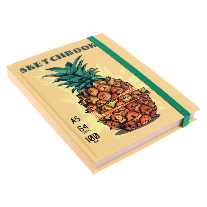 Скетчбук А5, 64 листа "Pineapple", твёрдая обложка, ламинация Soft-Touch, на резинке, тонированный блок 100 г/м2
Скетчбук А5, 64 листа "Pineapple", твёрдая обложка, ламинация Soft-Touch, на резинке, тонированный блок 100 г/м2