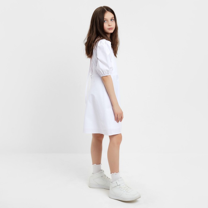 фото Платье для девочки minaku, цвет белый, рост 146 см