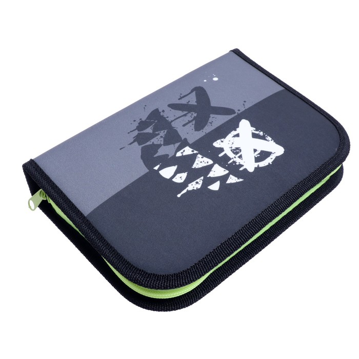 фото Пенал 3 секции, вкладка внутри, 140 х 210 мм, тканевый, calligrata block "маска"