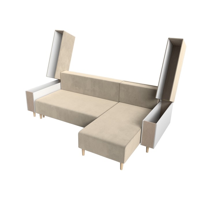 Угловой диван «Шанхай», правый угол, механизм еврокнижка, микровельвет, цвет бежевый 
Угловой диван «Шанхай», правый угол, механизм еврокнижка, микровельвет, цвет бежевый