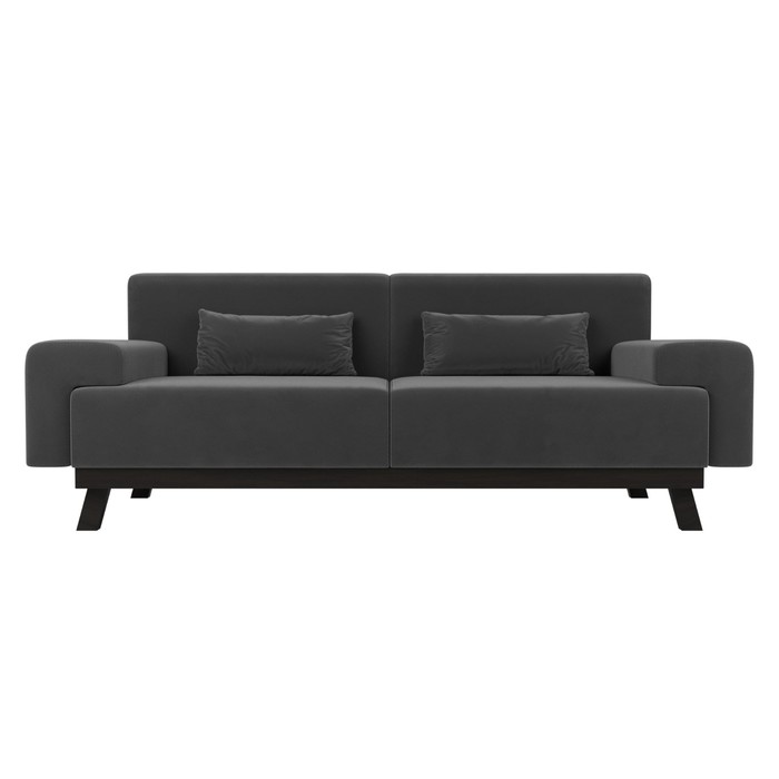 фото Прямой диван «мюнхен», велюр, цвет серый
