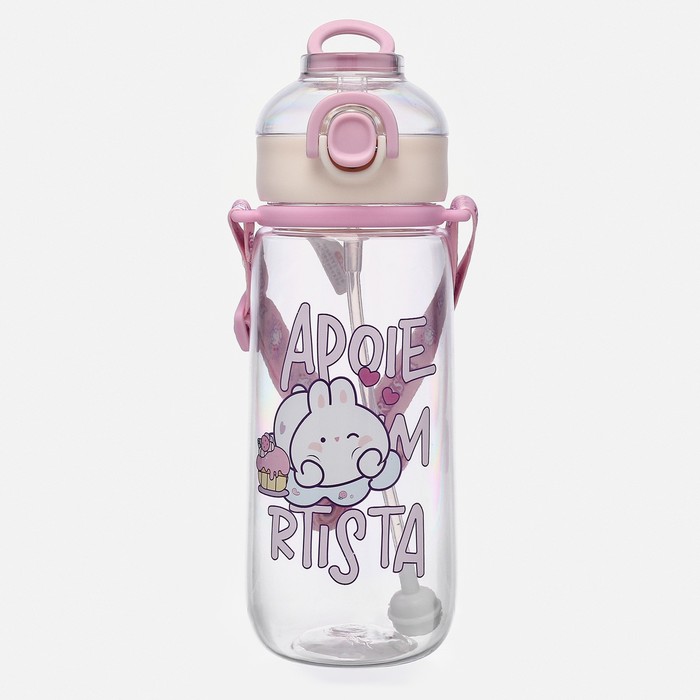 фото Бутылка для воды, 520 мл, 20 х 7 см, микс