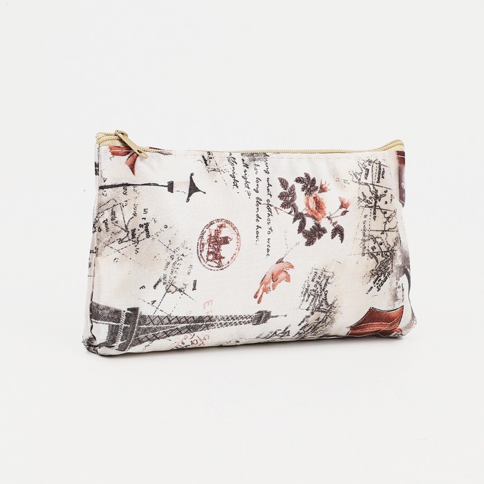 фото Косметичка на молнии, цвет бежевый