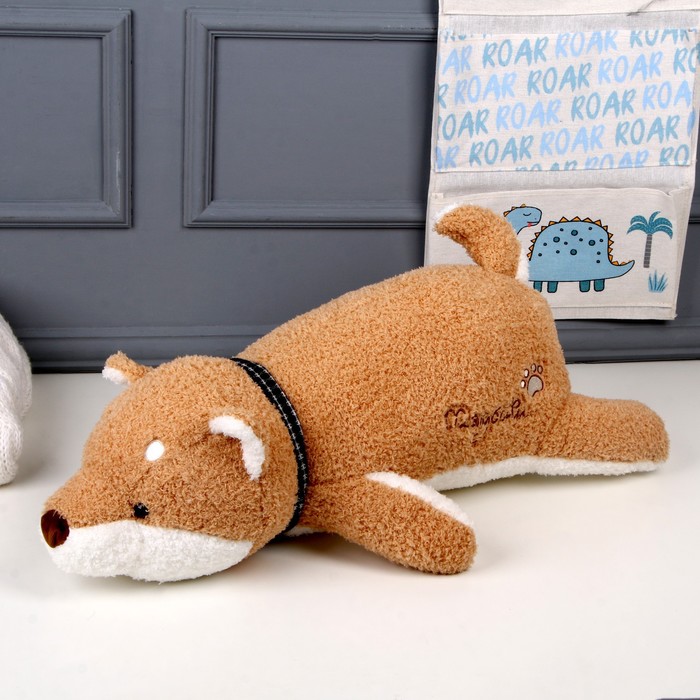 фото Мягкая игрушка-подушка «собака», 60 см, цвет коричневый